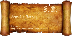 Bogdán Manon névjegykártya